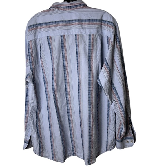 Tommy Bahama men XL shirt,cotton 77,silk (23) long sleeve,checkered,striped - Picture 5 of 16